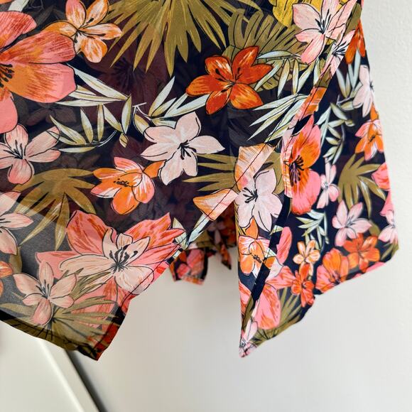 Heat Swimwear Coverup Size Small Medium Floral Hawaiian Tropical Vacation Resort - Picture 7 of 8